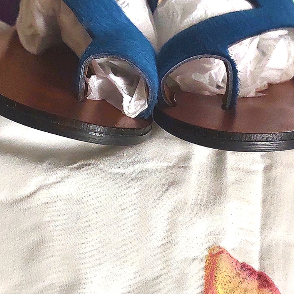 KENNETH COLE PALM SANDALS *CERULEAN/AZURE BLUE - Picture 9 of 17